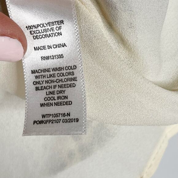 Socialite Small S Cream Black Leopard Animal Print Lace V Neck Camisole Tank Top - Picture 7 of 7